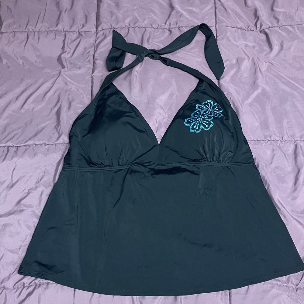 Jaclyn Smith Black Halter Bikini Top